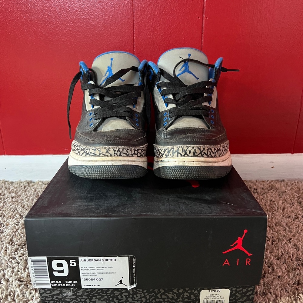 Jordan Retro Kids Sneakers - Black and Blue